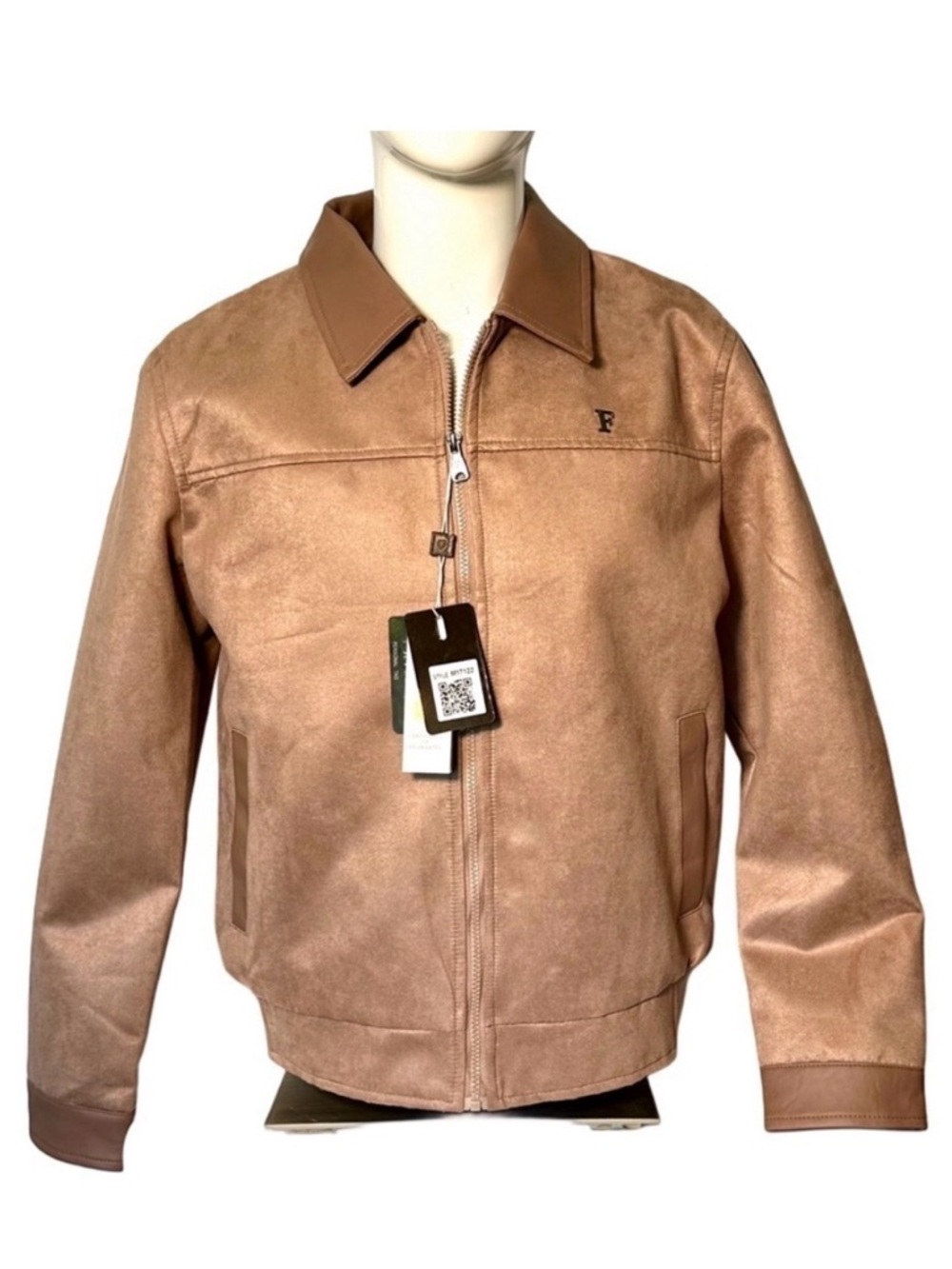 FERRARI F COLLECTIONS NWT men’s tan leather and suede authentic certification